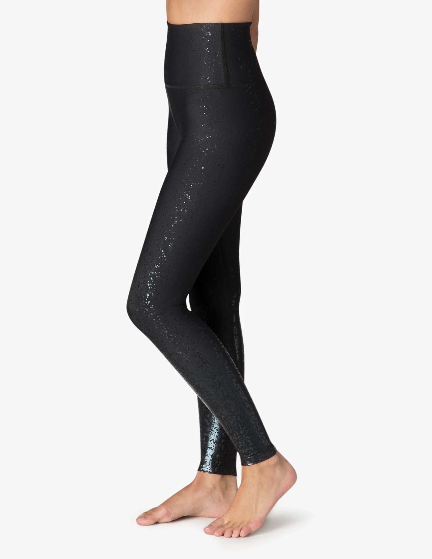 Beyond Yoga Alloy Ombre Sparkle High Waisted Midi Legging Black SF3243 -  Free Shipping at Largo Drive
